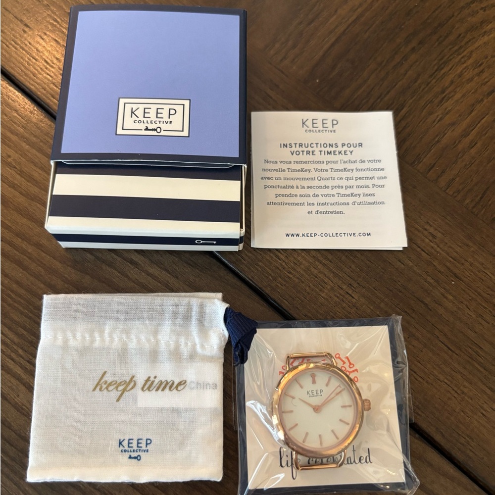 Keep Collective Gold Watch with White Face